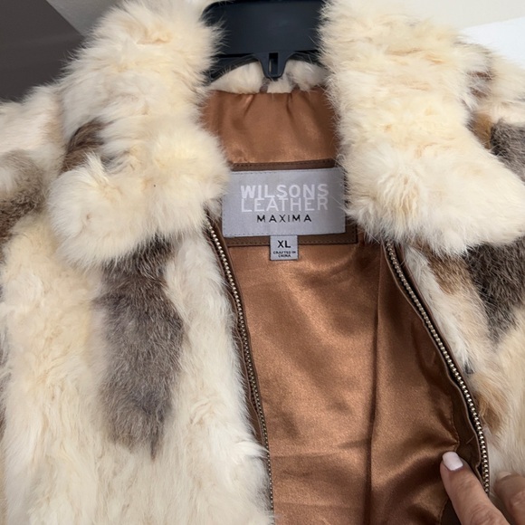 Wilson’s leather genuine, rabbit, fur bomber, multiple colors size XL - Picture 6 of 11